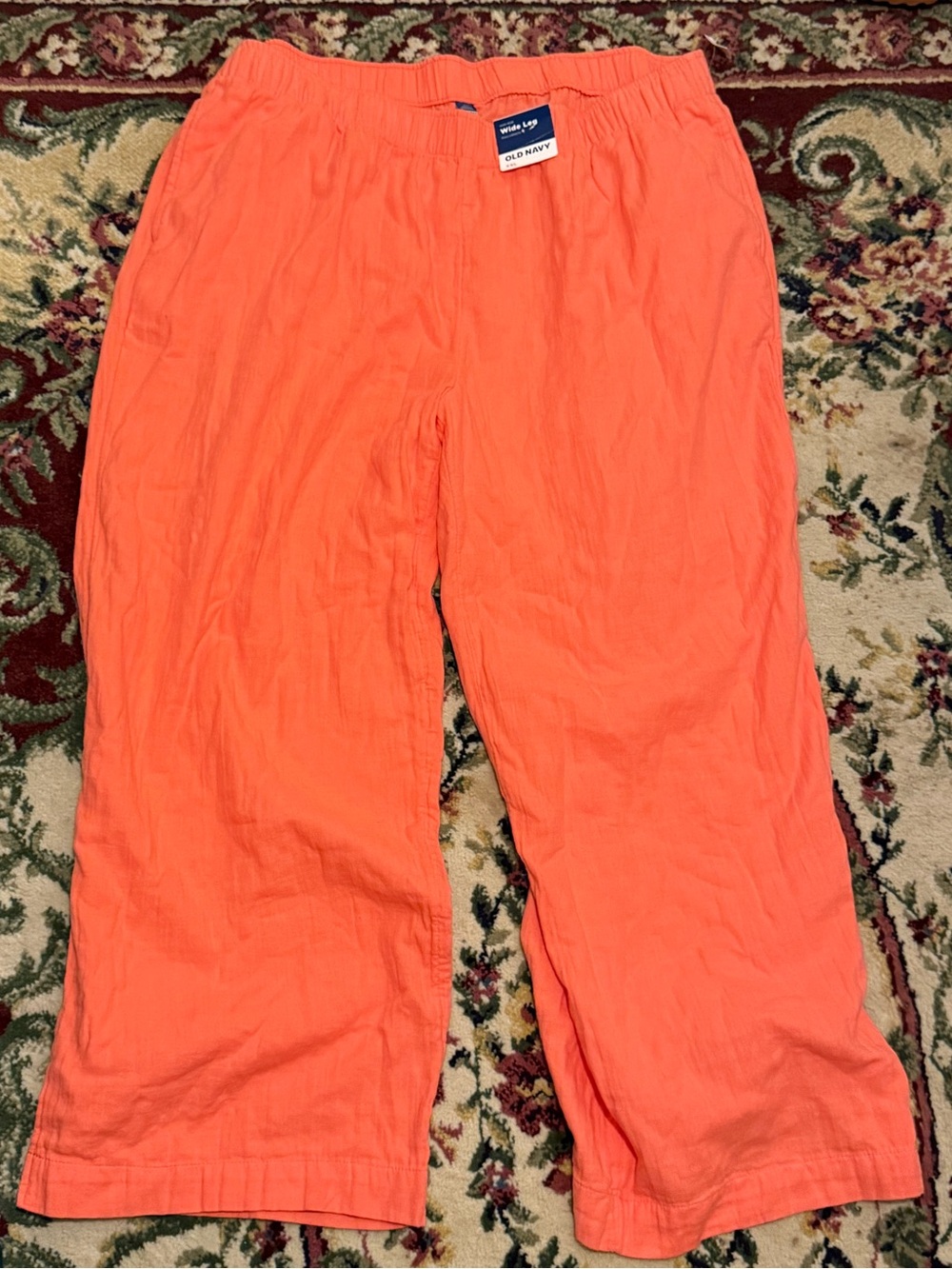 Old Navy Bright Coral Pull-On Jogger Pants